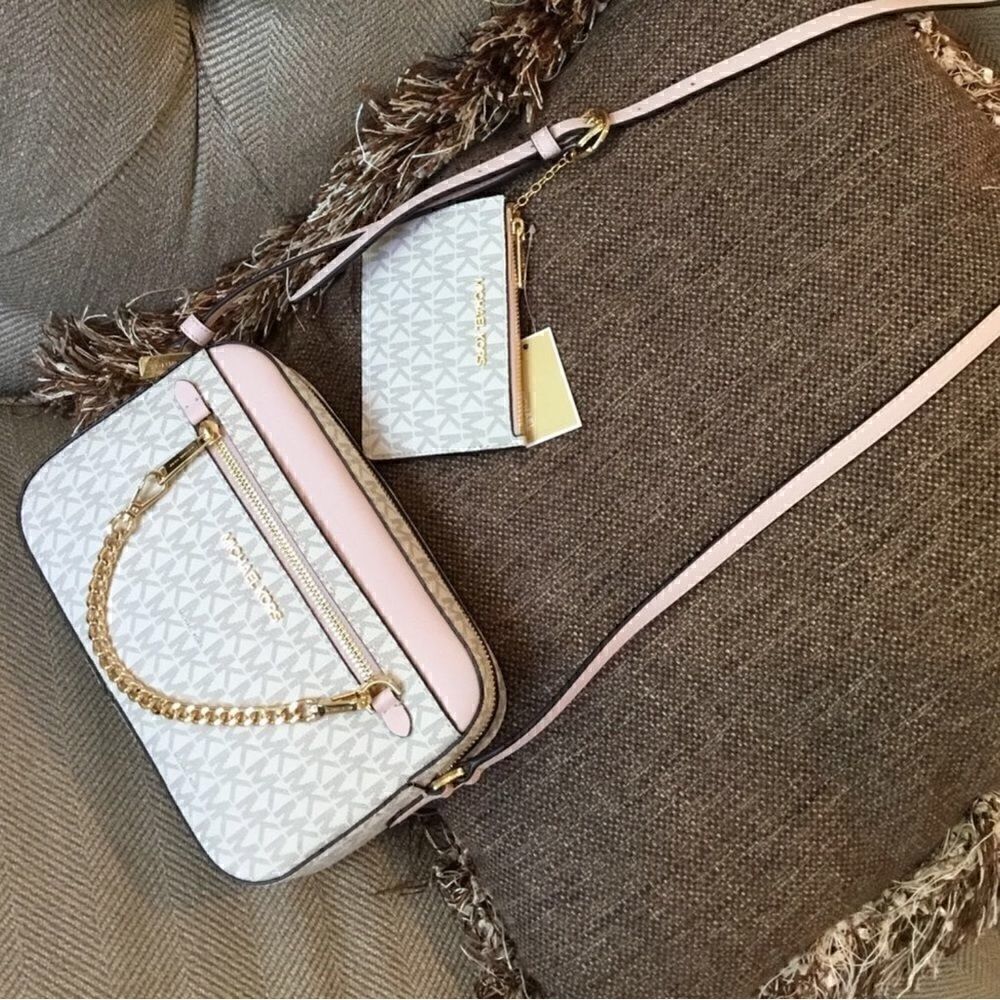 NEW MICHAEL KORS JET SET CROSSBODY AND CARD CASE/COIN - Picture 7 of 13